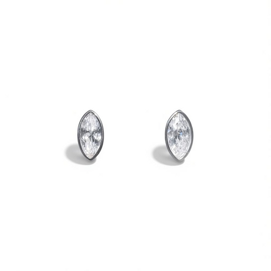 Medium Marquise Studded Earring