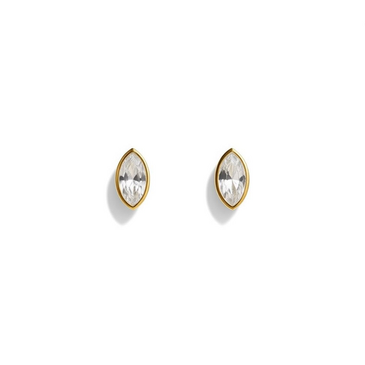 Medium Marquise Studded Earring