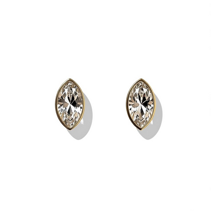 Large Marquise Studded Earring