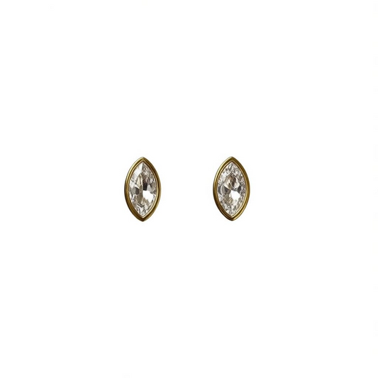 Small Marquise Studded Earring