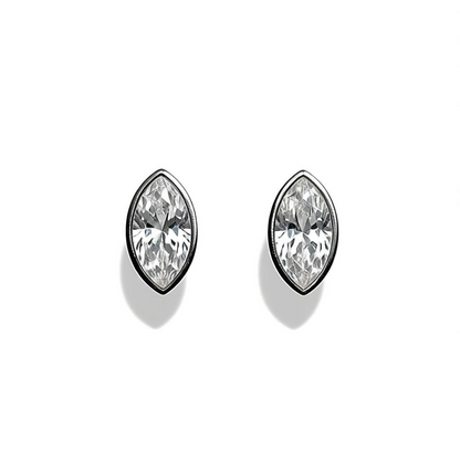 Large Marquise Studded Earring