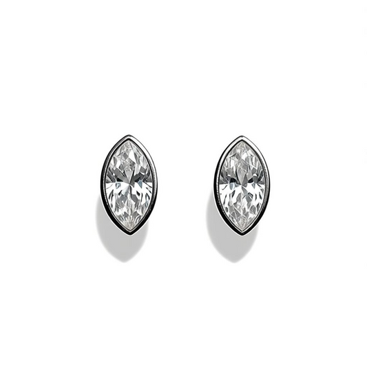 Large Marquise Studded Earring